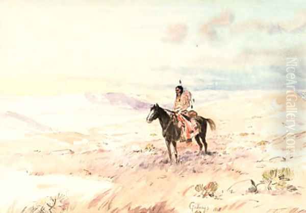 Indian on Horseback - view 1