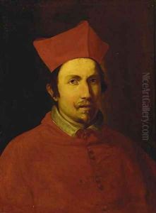 Portrait of a Cardinal, thought to be Alessandro Farnese by Giovanni Battista (Baciccio) Gaulli