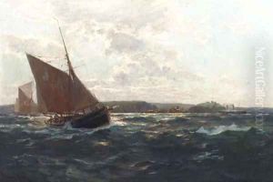 Fisherboote vor der englischen Kanalkutste by Erwin Carl Wilhelm Gunther