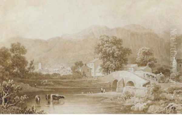 Keswick from Greta Bridge - view 1