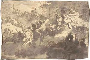 An assemby of the Gods with Psyche brought before Jupiter An assemby of the Gods with Psyche brought before Jupiter