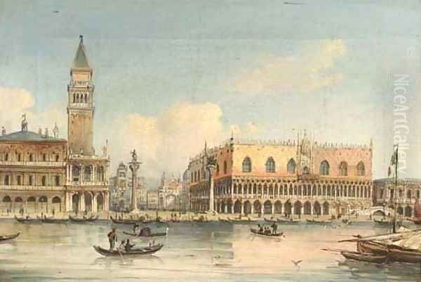 Gondolas approaching Piazza San Marco, Venice - view 1