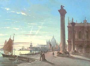 The Piazzetta of San Marco at dusk, Venice