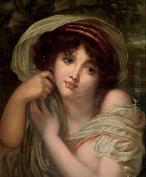 Portrait of a young lady, bust-length - view 1