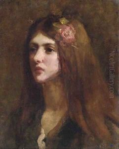 Portrait of a girl by Thomas Cooper Gotch