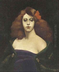 The red bow by Thomas Cooper Gotch