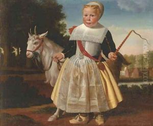Portrait of a young girl by Wybrand Simonsz. de Geest