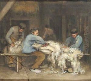 Sheep shearing by Bramine Grandmont-Hubrecht