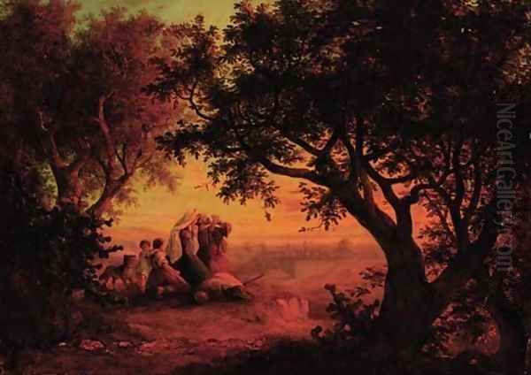 Pilgrims resting near Jerusalem - view 1