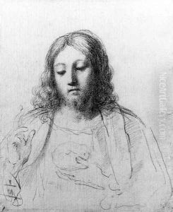 Christ blessing Study for a Last Supper by Cesare Gennari