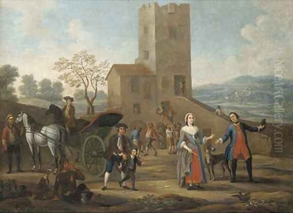 An Elegant Family Beside A Gig - view 1