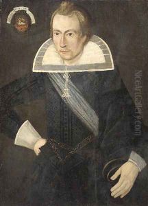 Portrait of a gentleman by Wybrand Simonsz De Geest