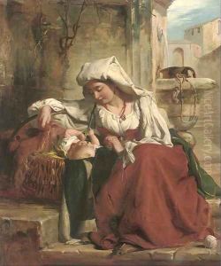 A rest at the well by Robert Gavin