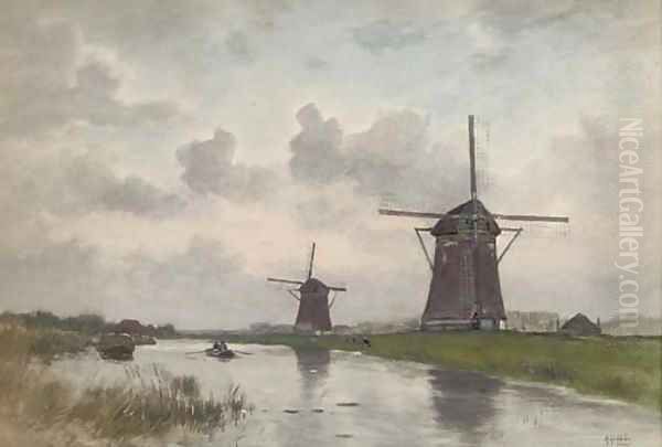 On a Dutch canal - view 1