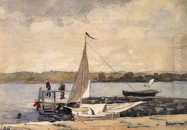 A Sloop at a Wharf, Gloucester - view 1