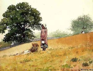 Boy and Girl on a Hillside
