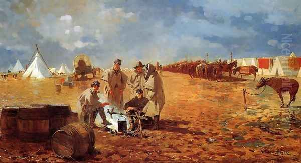 A Rainy Day in Camp (or Camp near Yorktown) - view 1