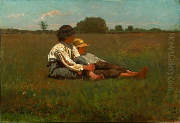 Boys in a Pasture - view 1