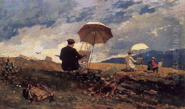 Artists Sketching in the White Mountains - view 1