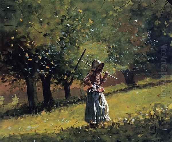 Girl with a Hay Rake - view 1