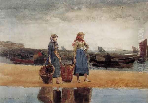 Two Girls at the Beach, Tynemouth - view 1
