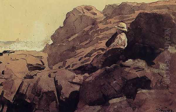 Boy on the Rocks - view 1