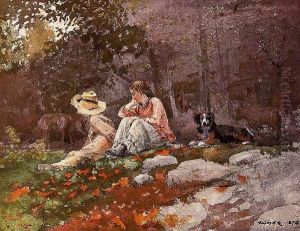 Flock of Sheep, Houghton Farm by Winslow Homer