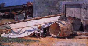 Boy in a Boatyard by Winslow Homer