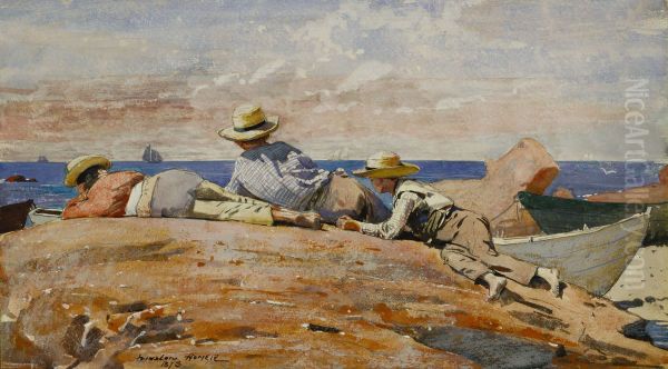 Three Boys on the Shore - view 1