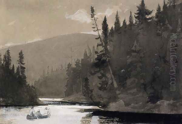 Three Men in a Canoe - view 1