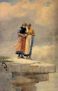 Looking over the Cliff by Winslow Homer