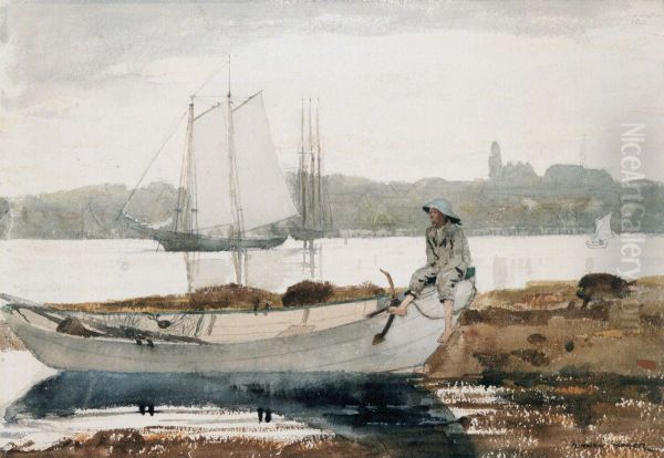 Gloucester Harbor and Dory - view 1