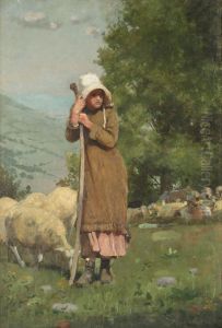 The Shepherdess by Winslow Homer
