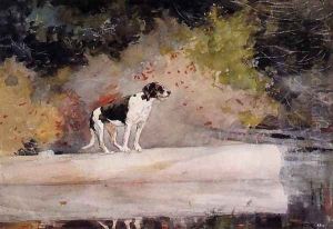 Dog on a Log by Winslow Homer