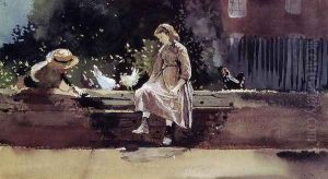 The Farmyard Wall by Winslow Homer