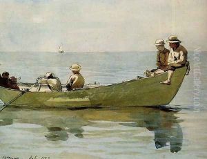 Seven Boys in a Dory by Winslow Homer