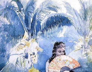 Spanish Girl with Fan by Winslow Homer