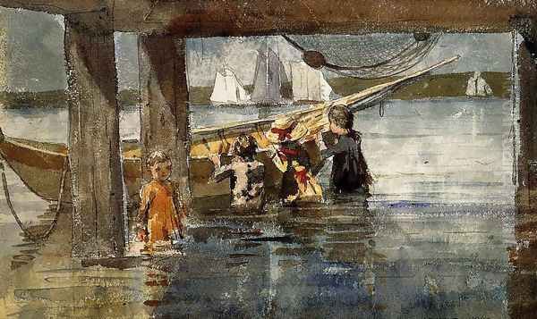 Childred Playing under a Gloucester Wharf - view 1