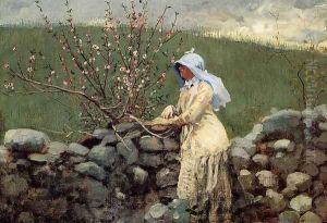 Peach Blossoms by Winslow Homer