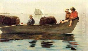 Three Boys in a Dory by Winslow Homer
