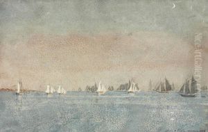 Gloucester Harbor, Fishing Fleet by Winslow Homer