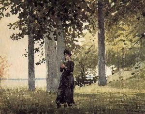Woman with a Flower by Winslow Homer