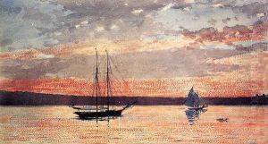 Sunset at Gloucester by Winslow Homer