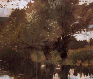 Pond and Willows, Houghton Farm by Winslow Homer