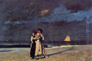 Promenade on the Beach by Winslow Homer