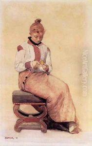 Woman Peeling a Lemon by Winslow Homer