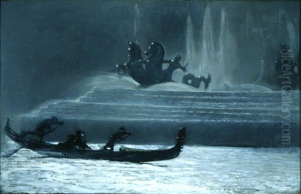 The Fountains at Night, World's Columbian Exposition - view 1