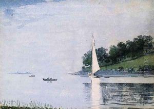 Yacht in a Cove by Winslow Homer