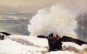 Watching the Breaker - A High Sea by Winslow Homer