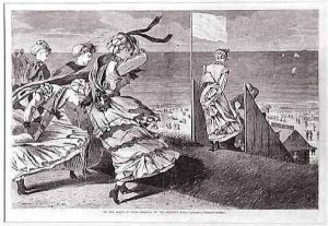 On the Bluff at Long Branch, at the Bathing Hour by Winslow Homer
